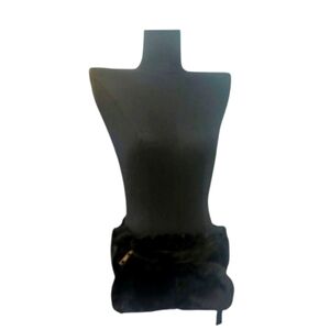 Black Faux Fur Adjustable Waist Pouch with Hand Warmer